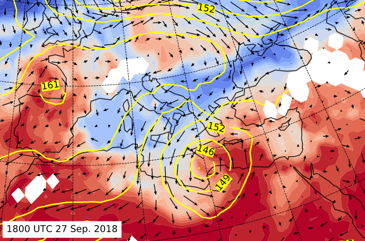 Medicane Zorbas equivalent potential temperature, source: Portmann et al, EG
U, 2019